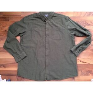 Guide Series Men's 2XLT Green Cotton Chamois Button Down Long Sleeve Shirt
